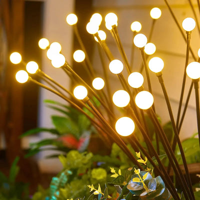 8 LED Solar Garden Lights Powered Firefly Lights Outdoor Waterproof Vibrant Garden Lights for Patio Pathway Decoration,Warm - Slobuy