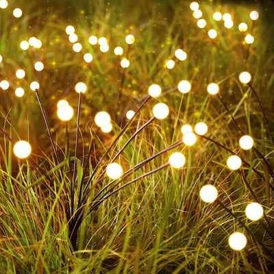 8 LED Solar Garden Lights Powered Firefly Lights Outdoor Waterproof Vibrant Garden Lights for Patio Pathway Decoration,Warm - Slobuy