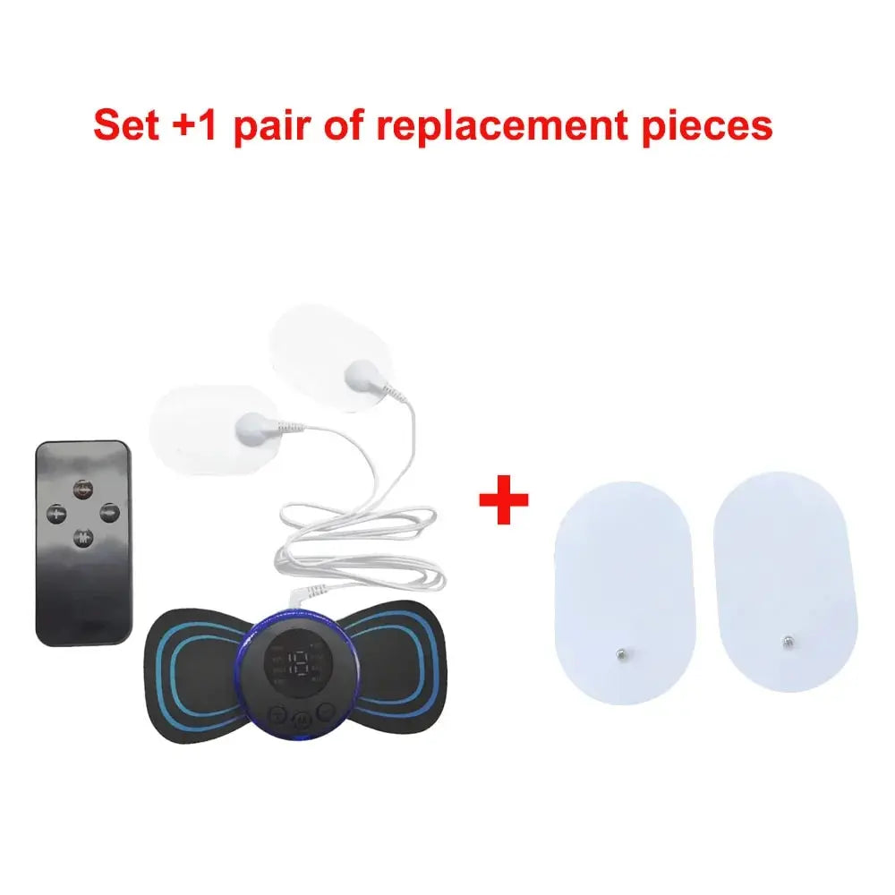 8 Modes Rechargeable Neck Massager with Remote Control EMS Low Frequency Pulse Massager For Muscle Relaxation Relief The Pain - Slobuy