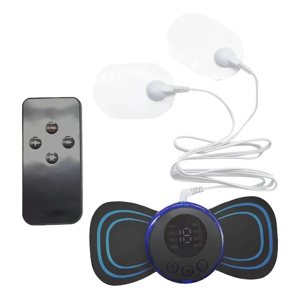 8 Modes Rechargeable Neck Massager with Remote Control EMS Low Frequency Pulse Massager For Muscle Relaxation Relief The Pain - Slobuy