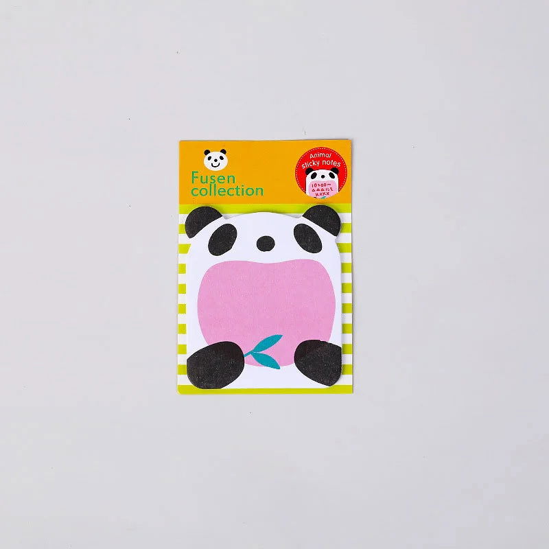 8 Piece Sticker Cute Animal Sticky Notes Notepad Memo Pads Panda Cat Kitty Stationery - Slobuy