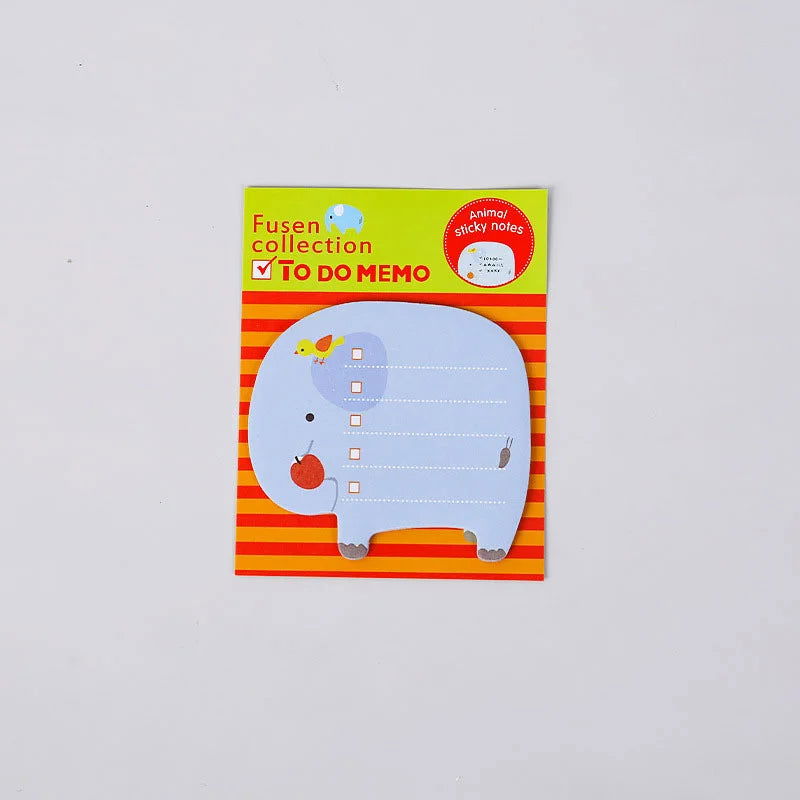 8 Piece Sticker Cute Animal Sticky Notes Notepad Memo Pads Panda Cat Kitty Stationery - Slobuy
