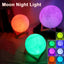 8cm Moon Lamp LED Night Light Battery Powered With Stand Starry Lamp Bedroom Decor Night Lights Kids Gift Moon Lamp - Slobuy