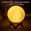 8cm Moon Lamp LED Night Light Battery Powered With Stand Starry Lamp Bedroom Decor Night Lights Kids Gift Moon Lamp - Slobuy
