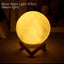 8cm Moon Lamp LED Night Light Battery Powered With Stand Starry Lamp Bedroom Decor Night Lights Kids Gift Moon Lamp - Slobuy