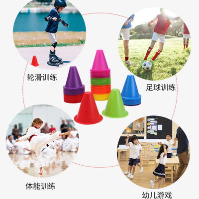 8cm Plastic Skate Marker Cones Roller Football Soccer Training Equipment Marking Cup Roller Skating Roadblock Accessories - Slobuy