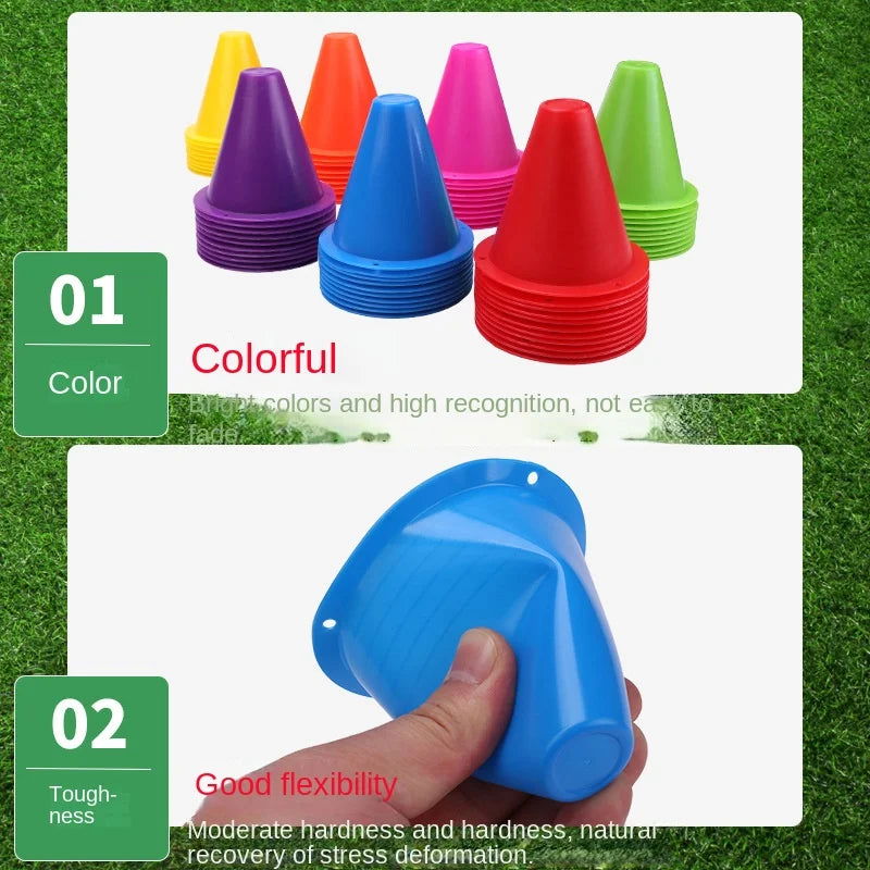 8cm Plastic Skate Marker Cones Roller Football Soccer Training Equipment Marking Cup Roller Skating Roadblock Accessories - Slobuy