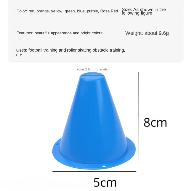 8cm Plastic Skate Marker Cones Roller Football Soccer Training Equipment Marking Cup Roller Skating Roadblock Accessories - Slobuy