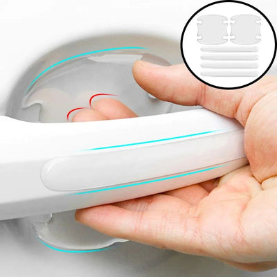 8pc Car Door Handle Bowl Scratch Protective Stickers Universal Invisible Cars Sticker Car Handle Anti-collision Protection Strip - Slobuy