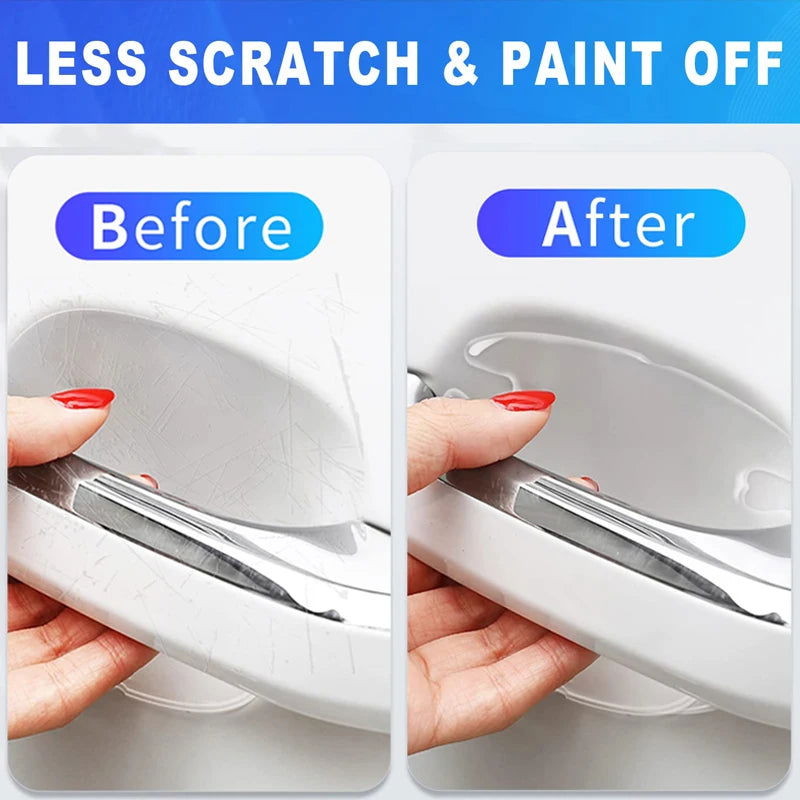 8pc Car Door Handle Bowl Scratch Protective Stickers Universal Invisible Cars Sticker Car Handle Anti-collision Protection Strip - Slobuy