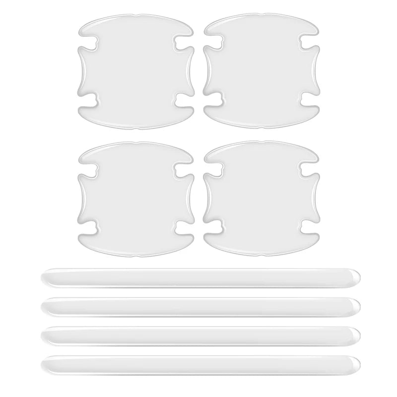 8pc Car Door Handle Bowl Scratch Protective Stickers Universal Invisible Cars Sticker Car Handle Anti-collision Protection Strip - Slobuy