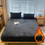 90-220cm Soft Warm Plush Fitted Sheet Elastic Mattress Cover Fluffy Coral Fleece Bed Winter Couple Luxury Double Bed Bedding - Slobuy