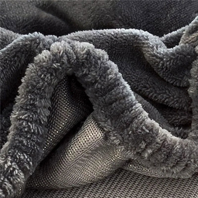 90-220cm Soft Warm Plush Fitted Sheet Elastic Mattress Cover Fluffy Coral Fleece Bed Winter Couple Luxury Double Bed Bedding - Slobuy