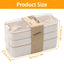 900ml Bento Box for Kids 3 Stackable Lunch Box Leak-proof Portable Lunch Food Container Wheat Straw Food Storage Box Dishwasher - Slobuy