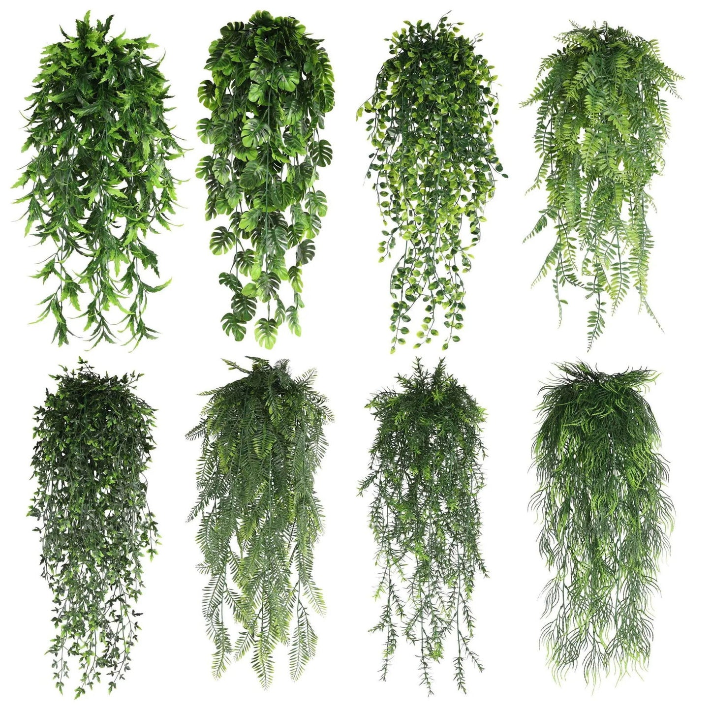 90cm Persian fern Leaves Vines Home Room Decor Hanging Artificial Plant Plastic Leaf Grass Wedding Party Wall Balcony Decoration - Slobuy