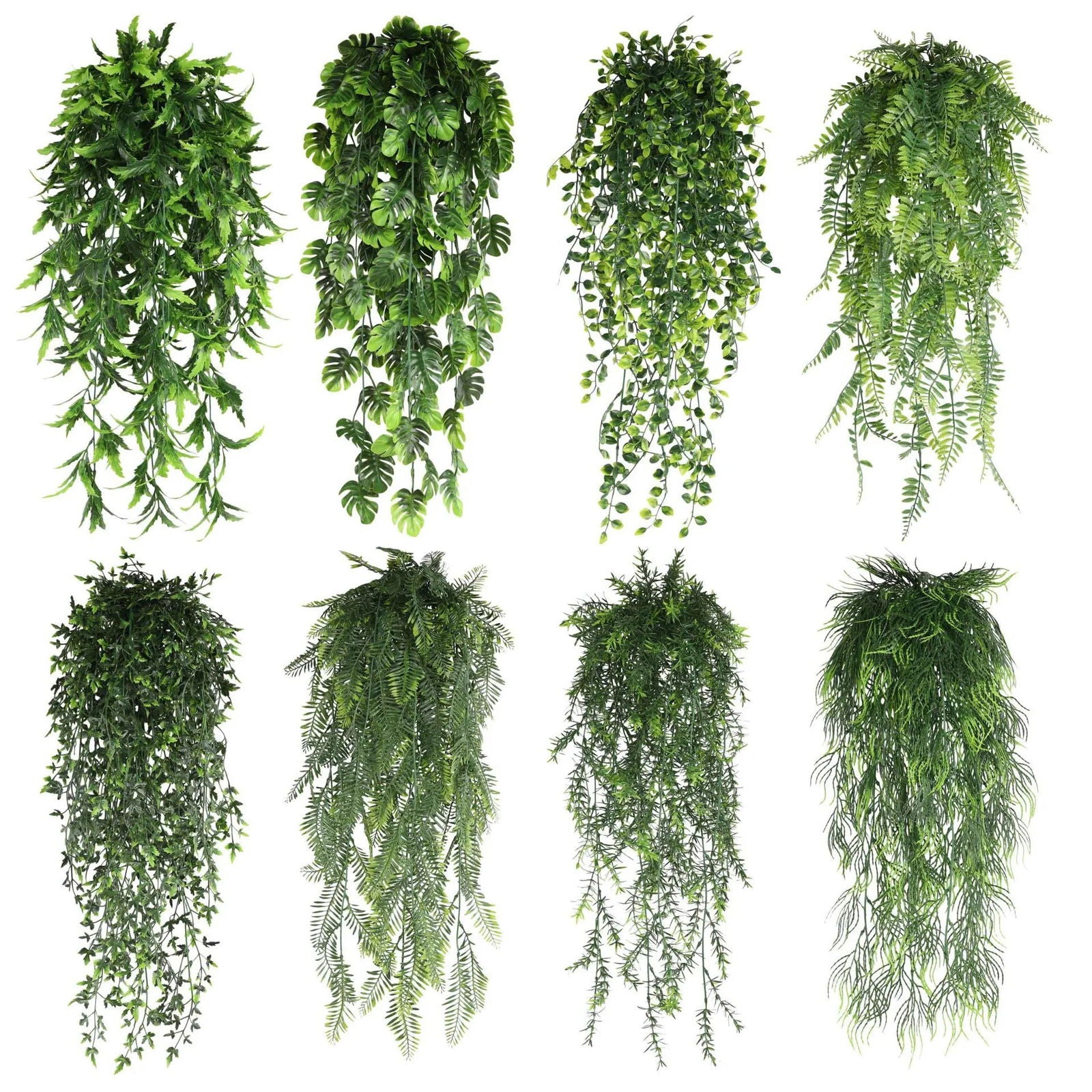 90cm Persian fern Leaves Vines Home Room Decor Hanging Artificial Plant Plastic Leaf Grass Wedding Party Wall Balcony Decoration - Slobuy