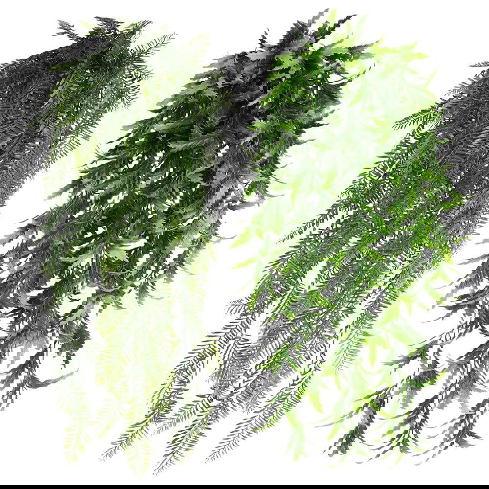 90cm Persian fern Leaves Vines Home Room Decor Hanging Artificial Plant Plastic Leaf Grass Wedding Party Wall Balcony Decoration - Slobuy