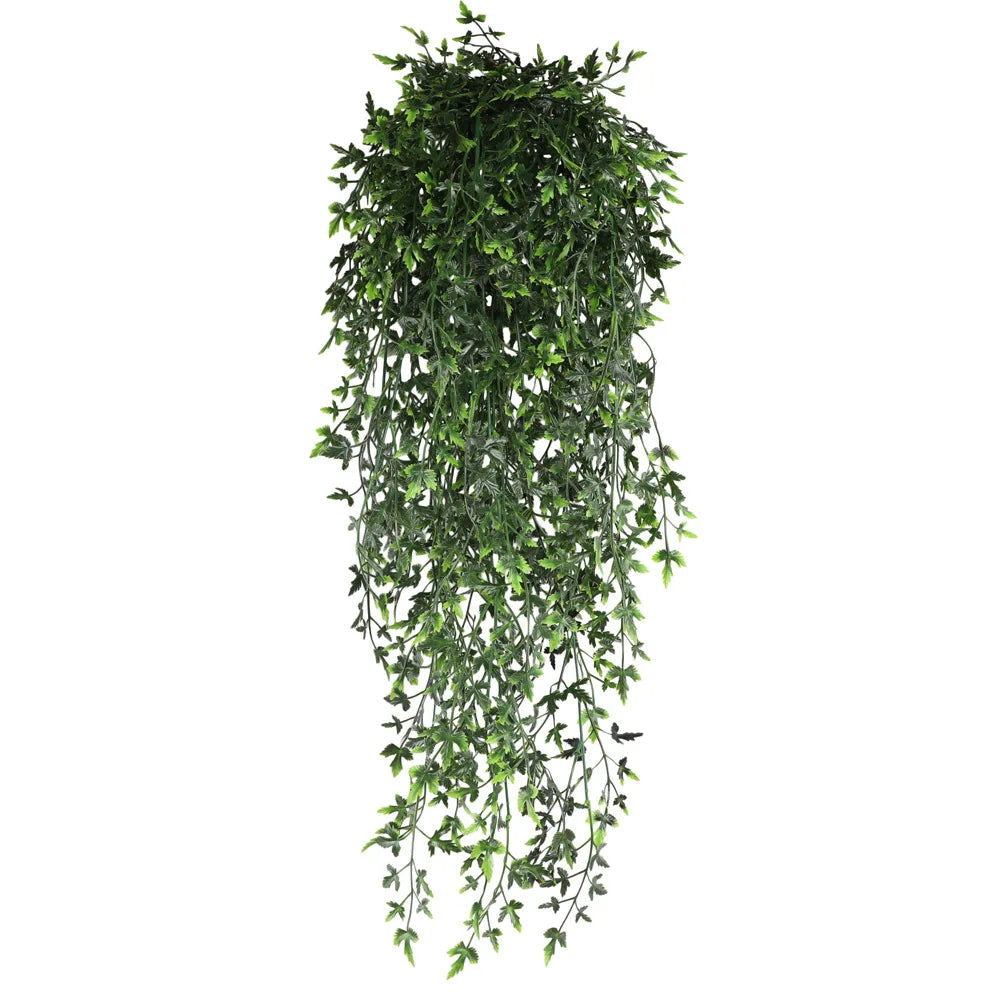90cm Persian fern Leaves Vines Home Room Decor Hanging Artificial Plant Plastic Leaf Grass Wedding Party Wall Balcony Decoration - Slobuy