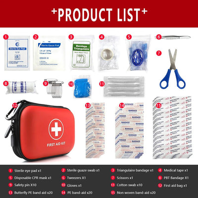 91pcs Portable Emergency Medical First Aid Bag Kit For Household Outdoor Travel Camping Equipment Medicine Survival - Slobuy