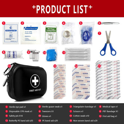 91pcs Portable Emergency Medical First Aid Bag Kit For Household Outdoor Travel Camping Equipment Medicine Survival - Slobuy