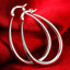 925 Sterling Silver 41MM Smooth Circle Big Hoop Earrings For Women Fashion Party Wedding Accessories Jewelry Christmas Gifts - Slobuy