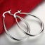 925 Sterling Silver 41MM Smooth Circle Big Hoop Earrings For Women Fashion Party Wedding Accessories Jewelry Christmas Gifts - Slobuy