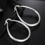 925 Sterling Silver 41MM Smooth Circle Big Hoop Earrings For Women Fashion Party Wedding Accessories Jewelry Christmas Gifts - Slobuy