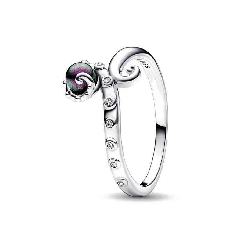 925 Sterling Silver Plated Sun Moon Sunflower Heart Rings For Women Original Flower Wedding Crystal Luxury Jewelry Accessories - Slobuy