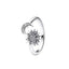 925 Sterling Silver Plated Sun Moon Sunflower Heart Rings For Women Original Flower Wedding Crystal Luxury Jewelry Accessories - Slobuy
