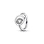 925 Sterling Silver Plated Sun Moon Sunflower Heart Rings For Women Original Flower Wedding Crystal Luxury Jewelry Accessories - Slobuy