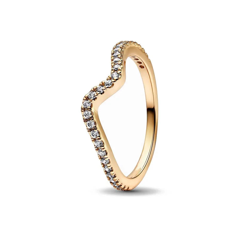925 Sterling Silver Plated Sun Moon Sunflower Heart Rings For Women Original Flower Wedding Crystal Luxury Jewelry Accessories - Slobuy