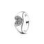 925 Sterling Silver Plated Sun Moon Sunflower Heart Rings For Women Original Flower Wedding Crystal Luxury Jewelry Accessories - Slobuy