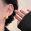 925 Sterling Silver Vintage Gold Round Earrings For Women Trendy Earring Jewelry Prevent Allergy Party Accessories Gift - Slobuy