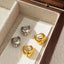 925 Sterling Silver Vintage Gold Round Earrings For Women Trendy Earring Jewelry Prevent Allergy Party Accessories Gift - Slobuy