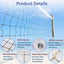 950cm Professional Volleyball Net Beach Match Competition Sport Training Standard Easy Setup Outdoor Tennis Mesh Net Exercise - Slobuy