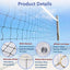 950cm Professional Volleyball Net Beach Match Competition Sport Training Standard Easy Setup Outdoor Tennis Mesh Net Exercise - Slobuy