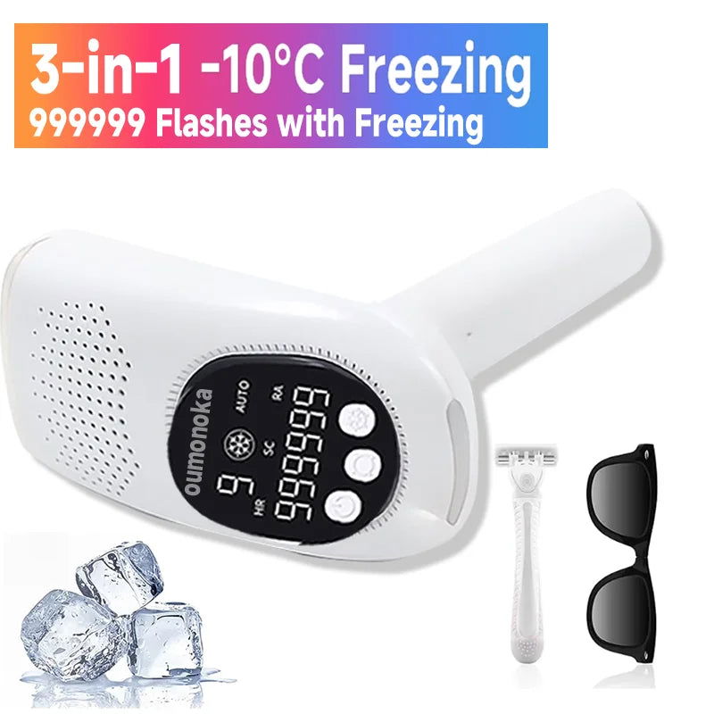 999999 Flashes IPL Laser Epilator for Women Home Use Devices Hair Removal Painless Electric Epilator Bikini - Slobuy