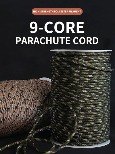 9 Cores 550 Paracord Cord 5 15 30 M Dia.4mm For Outdoor Camping Survival Lanyard Parachute Rope Hiking Tent Accessories - Slobuy