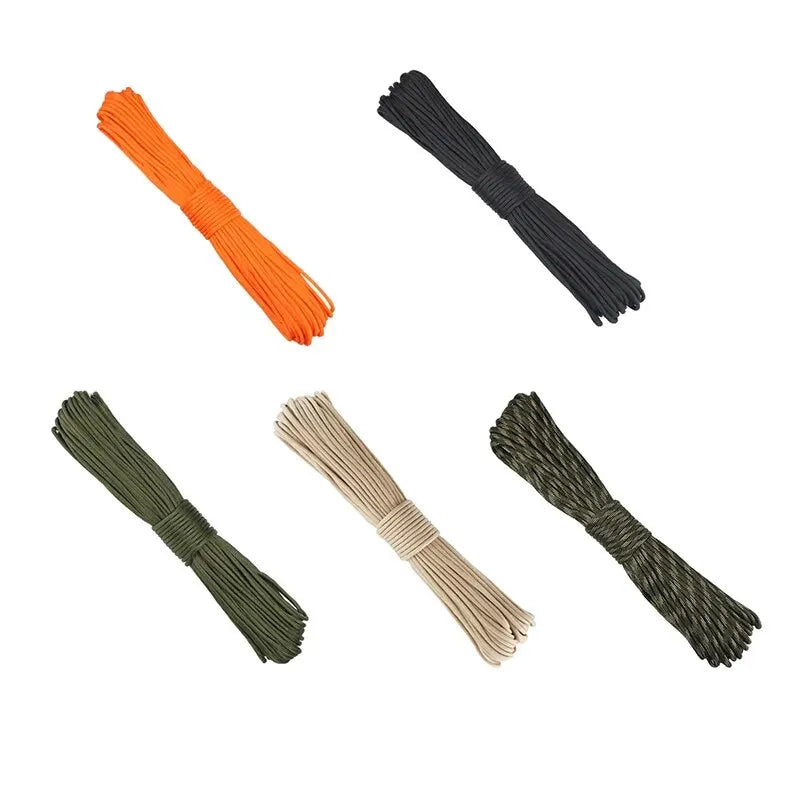 9 Cores 550 Paracord Cord 5 15 30 M Dia.4mm For Outdoor Camping Survival Lanyard Parachute Rope Hiking Tent Accessories - Slobuy