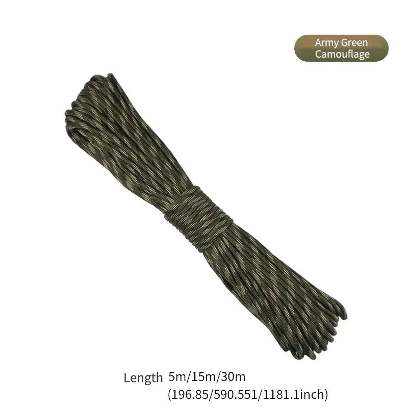 9 Cores 550 Paracord Cord 5 15 30 M Dia.4mm For Outdoor Camping Survival Lanyard Parachute Rope Hiking Tent Accessories - Slobuy