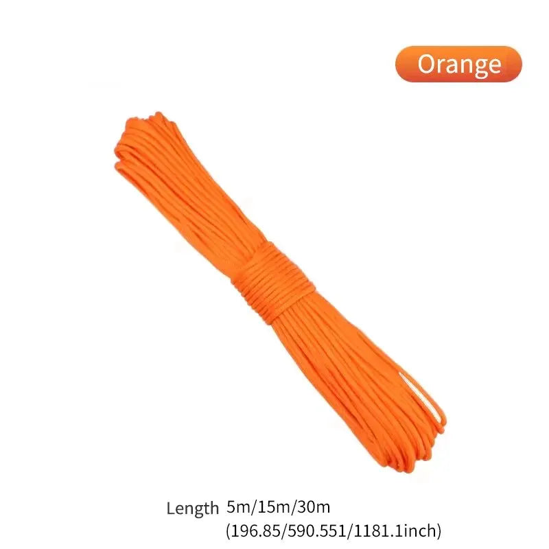 9 Cores 550 Paracord Cord 5 15 30 M Dia.4mm For Outdoor Camping Survival Lanyard Parachute Rope Hiking Tent Accessories - Slobuy