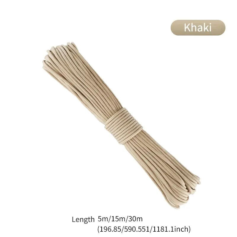 9 Cores 550 Paracord Cord 5 15 30 M Dia.4mm For Outdoor Camping Survival Lanyard Parachute Rope Hiking Tent Accessories - Slobuy