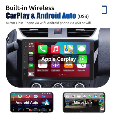 ESSGOO Car Radio Wireless Carplay Android Auto 2 Din 7"/9" GPS Navigator MP5 Player Glass Screen  Wi-Fi FM BT Car Stereo - Slobuy