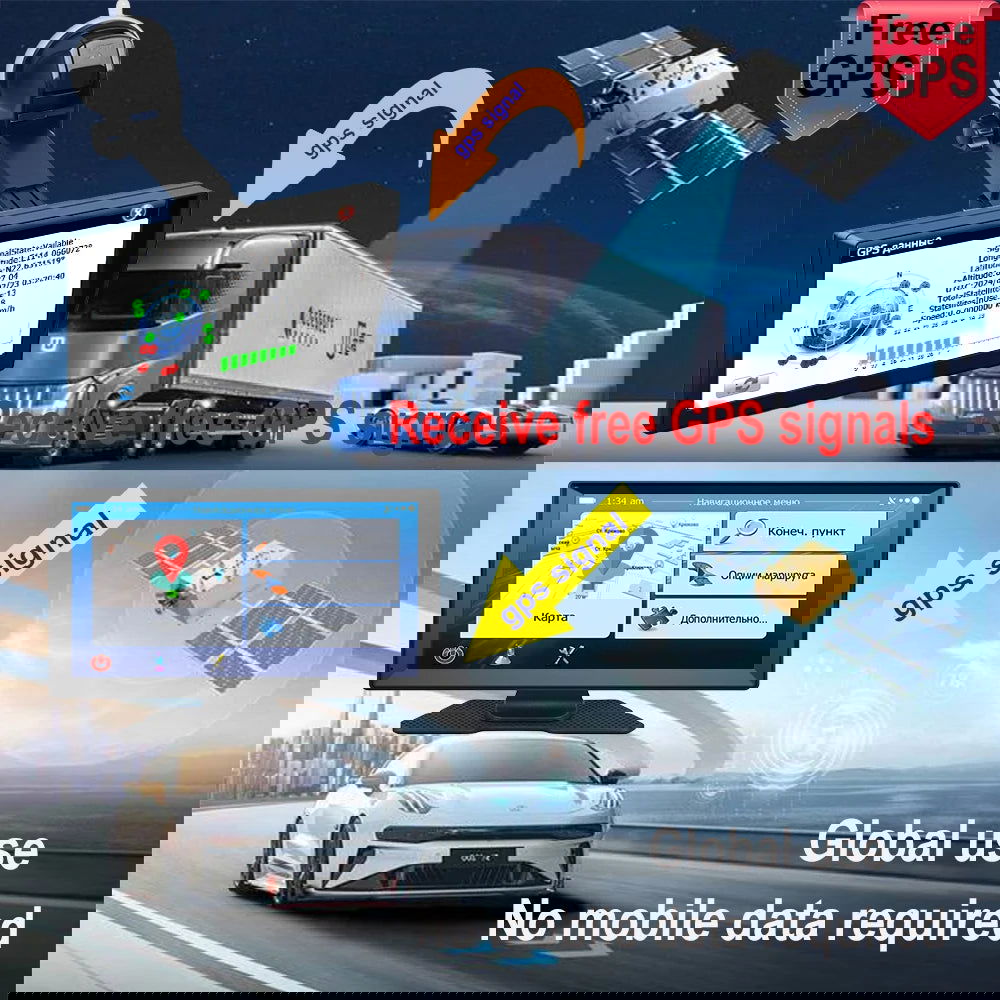 9 Inch GPS Navigation for Car Truck HGV SAT NAV Accessories Tools HD Navigator 2024 Free Update Europe North America Map 8GB FM - Slobuy