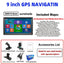 9 Inch GPS Navigation for Car Truck HGV SAT NAV Accessories Tools HD Navigator 2024 Free Update Europe North America Map 8GB FM - Slobuy