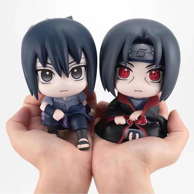 9cm Naruto Anime Figure Naruto Kakashi Action Figure Q Version Kawaii Sasuke Itachi Figurine Car Decoration Collection Model Toy - Slobuy
