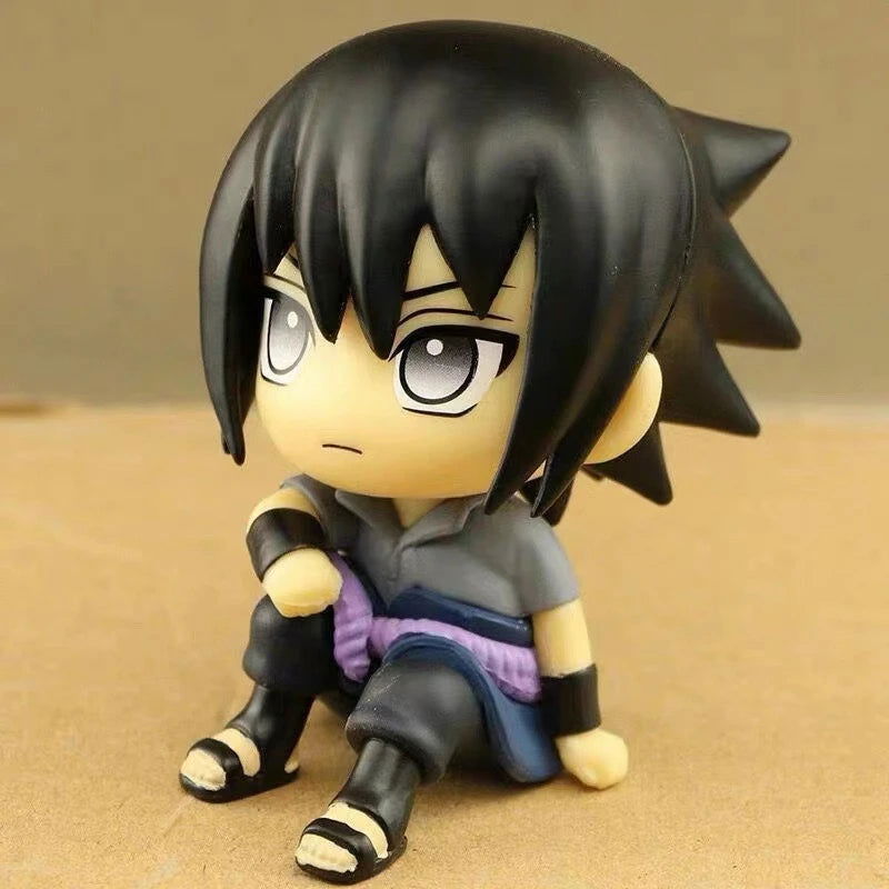 9cm Naruto Anime Figure Naruto Kakashi Action Figure Q Version Kawaii Sasuke Itachi Figurine Car Decoration Collection Model Toy - Slobuy