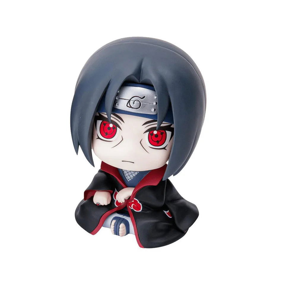 9cm Naruto Anime Figure Naruto Kakashi Action Figure Q Version Kawaii Sasuke Itachi Figurine Car Decoration Collection Model Toy - Slobuy