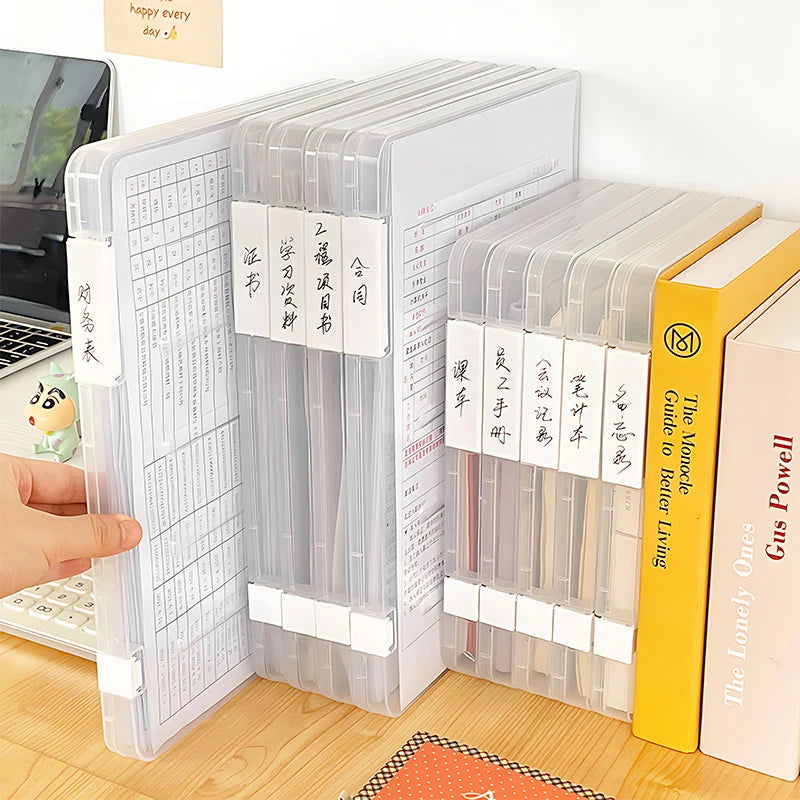 A4 file storage box, portable folder, student materials, test paper classification, organization, stationery and file box - Slobuy