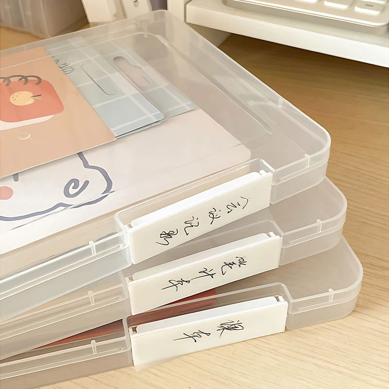 A4 file storage box, portable folder, student materials, test paper classification, organization, stationery and file box - Slobuy